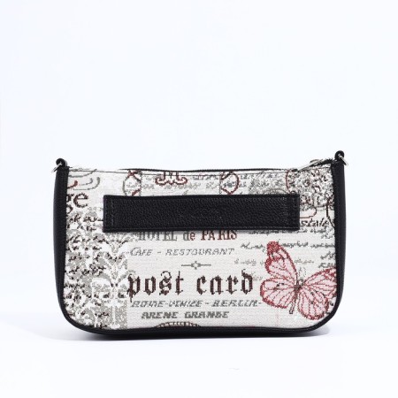 Bag Cross-Body L-Craft with a zipper, external pocket, black/beige color