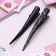 Hair clip "Squint of shine" 12.5 cm, black and white