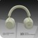 Headphones More Choice HW55, wireless, invoices, microphone, BT V5.3, 200 mAh, white