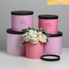 A set of hats for colors 5 in 1, gift packaging, “black -pink”, 14 x 13 cm - 22 x 19.5 cm