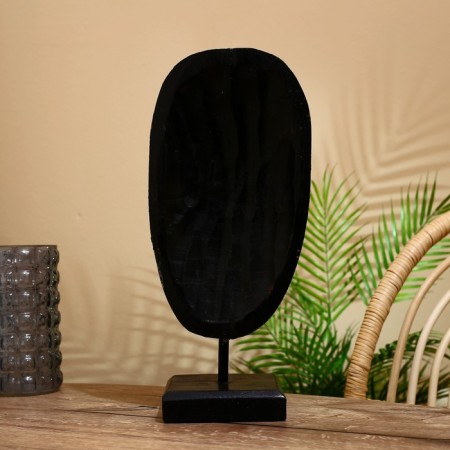 Mask "BU" on a stand, Albezia 20x10x45 cm-3