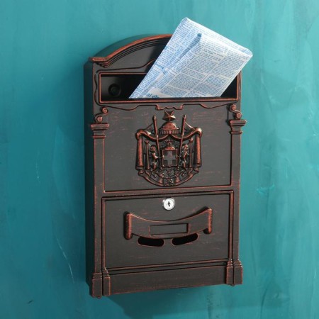 Postal box No. 4010V, old copper