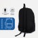 School backpack from textiles on lightning, 3 pockets, black color