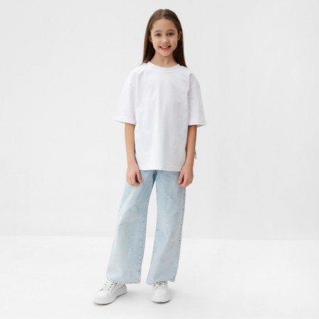 Футболка детская MINAKU:Basic line kids цвет белый, рост 152 см-4