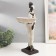Souvenir Polystone stand "African pair with wicker basket" White 37x20x8 cm