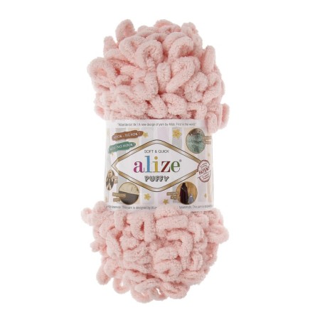 Yarn "Puffy" 100 % micropoliester 9m/100g (340 St. Pink)-1