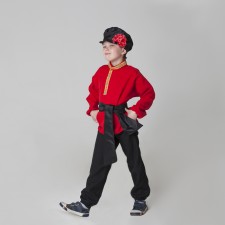 Carnival costume for the boy “Russian folk”, shirt, trousers, cartoon, sediment, height 116-122 cm, 5-6 years old