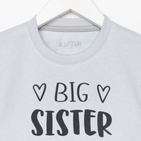 Пижама детская для девочки KAFTAN Sister, р.30 (98-104), серый-11
