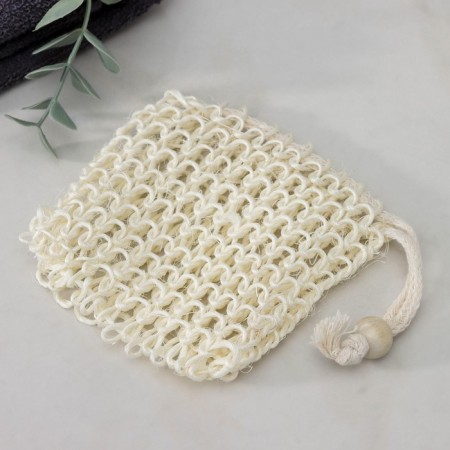 A washcloth-bag for putting a soap of a shade, 10 × 10 cm, beige-5