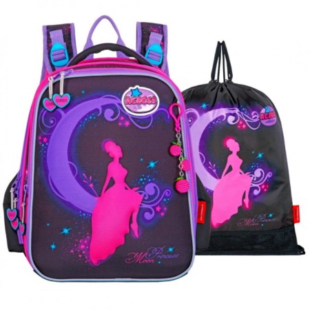 Frame backpack 36 x 29 x 17 cm, Across 192, filling: bag, purple ACR22-192-8