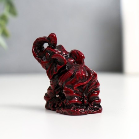NECKE "Elephants of Happiness" dark red set 6 pieces 4.5x3x4 cm-2