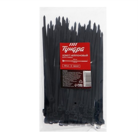 Clot of nylon tundra Krep, for screed, 3.6x150 mm, black, in packaging 100 pcs.-4