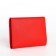 Women's wallet on the button, red color