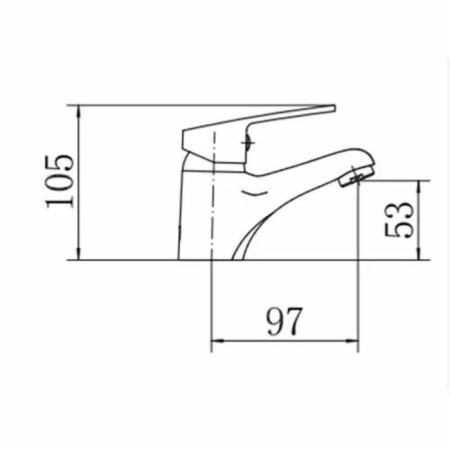 Fashun A1016 shell mixer, one -leaf, pour 97 mm, brass, chrome-1