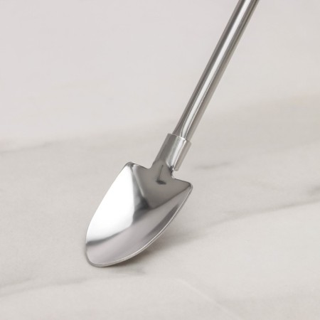 Spoon-pipe for a stainless steel cocktail “shovel”, length 21.5 cm, silver color-1