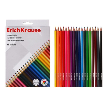 Pencils 18 flowers Erichkrause hexagonal, wooden, euro suspension-5