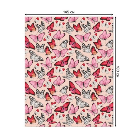 The tablecloth “Spring butterflies”, rectangular, Saten, size 145x180 cm-1