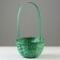 Wicker basket, 20 x 11/35 cm, green, bamboo