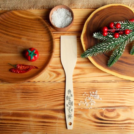 Wooden blade "Happy New Year"-1