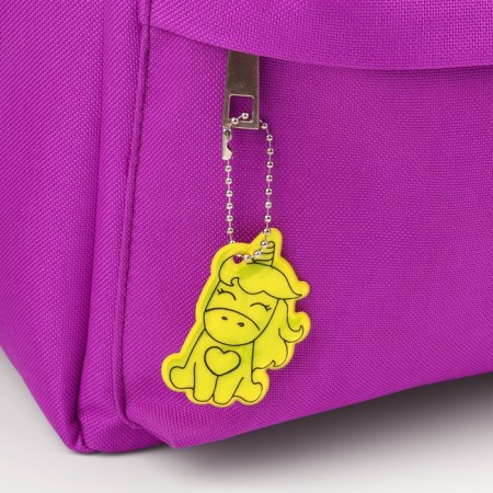 The reflective element "unicorn", bilateral, 5.5 × 4.6 cm, yellow color-1