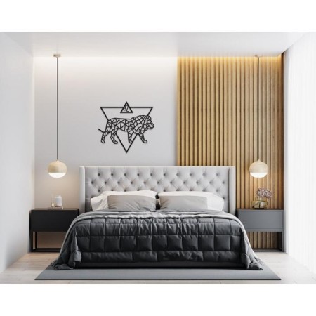 Wooden decor wall -mounted "lion", panel, puzzle Ewa Design-3