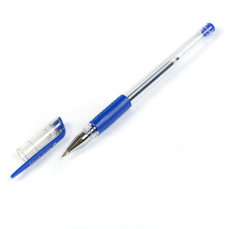 A set of gel pens, 4 colors, with rubber holders, in a blister on a button-3