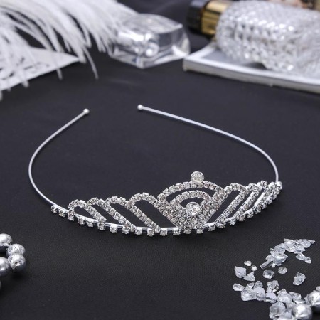 Hair diadem "flicker" crown, silver