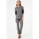 Female trousers, size 42, black color, white