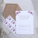 Invitation in the craft envelope for the wedding "Violet flowers", 20 x 15