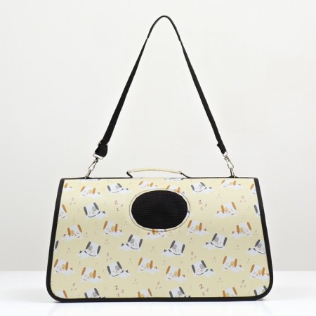 Bag - carrying of animals "puppies", beige, size m, 45 x 21 x 27 cm-1