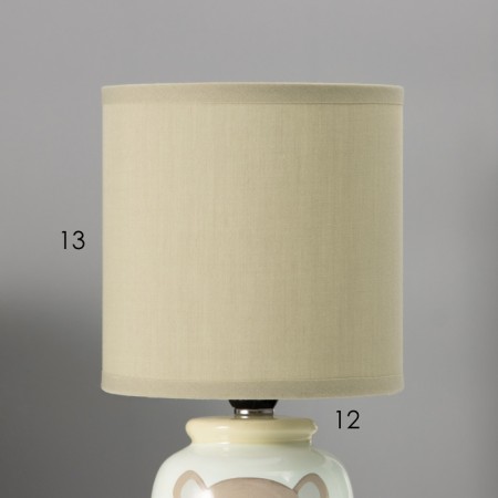 Board lamp with lampshade Risalux "Bear" Children's, E14, 40 W, Green, 13 × 13 × 27 cm-4