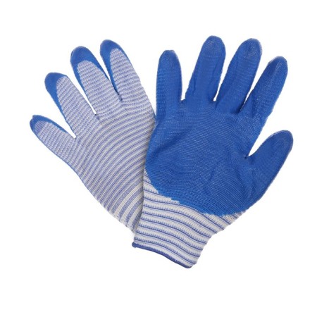 Gloves of nylon garden, with nitrilum pound, size 9-1