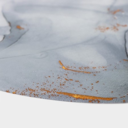 Serving napkin on the table "Stone", d = 38 cm, color gray color-2