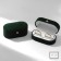 Velvet case for earrings/rings, “elongated oval” 7.5 × 4, green color, white insert
