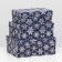 A set of boxes 3 in 1 "snowfall on blue", 23 x 16 x 9.5 - 19 x 12 x 6.5 cm
