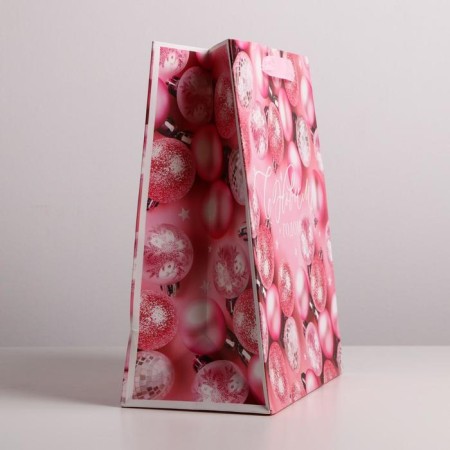 Laminated vertical “Pink balls”, ML 23 x 27 x 11.5 cm, New Year-3