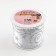 A satin ribbon with a metal thread “Patterns with a star”, 60 mm, 9 ± 0.5 m, white/silver color
