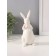 Souvenir Ceramics "White Rabbit with Pink Bantik" 6x6.5x16 cm