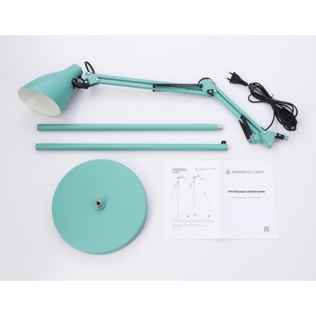 Floor lamp with a switch on the wire Ambrella Light, Floor, TR97649, E27, Green Color-3
