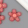 Decor for creativity plastic "Pink flower with light pink" 2.8x3x1 cm
