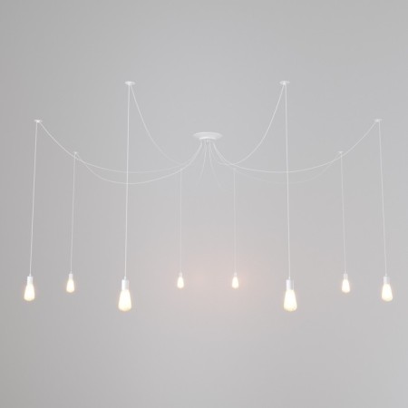 Lamp "Spider" 8x40W E27 white 80x80x90 cm-1