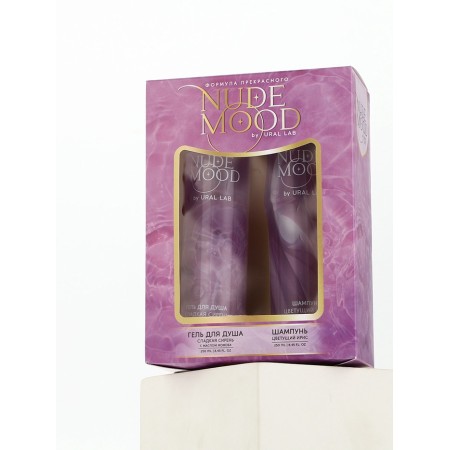 Gift set Ural Lab: shower gel and hair shampoo, 2x250 ml, aroma of iris and lilac-10