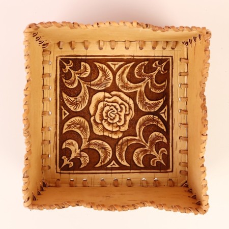 Candy "Rose", 14x14x9.5cm, birch bark-2