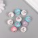 Beads for creativity tree "Cute cows" set of 10 pcs 1.6x1.6x1.6 cm