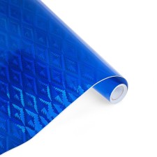 Self -adhesive film, holography, blue, 0.45 x 3 m, 3 md, 