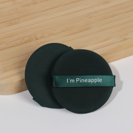 PinneApple makeup sponge, set - 7 pcs, d = 5.5 cm, with a holder, in a case, emerald color-6