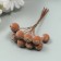 Decor for creativity "Berry of Rowan" 1 bouquet = 10 berries brown yoke 10x1.5 cm