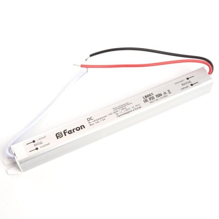 Electronic transformer for 12 W LED tape, Feron, LB001, 2A, 24 W