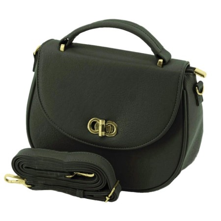 Female bag, artificial leather, black, 25x7x24 cm