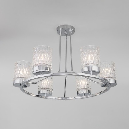 Ceiling chandelier with glass ceilings Calle, 40W, E27, 65x65x42 cm-4